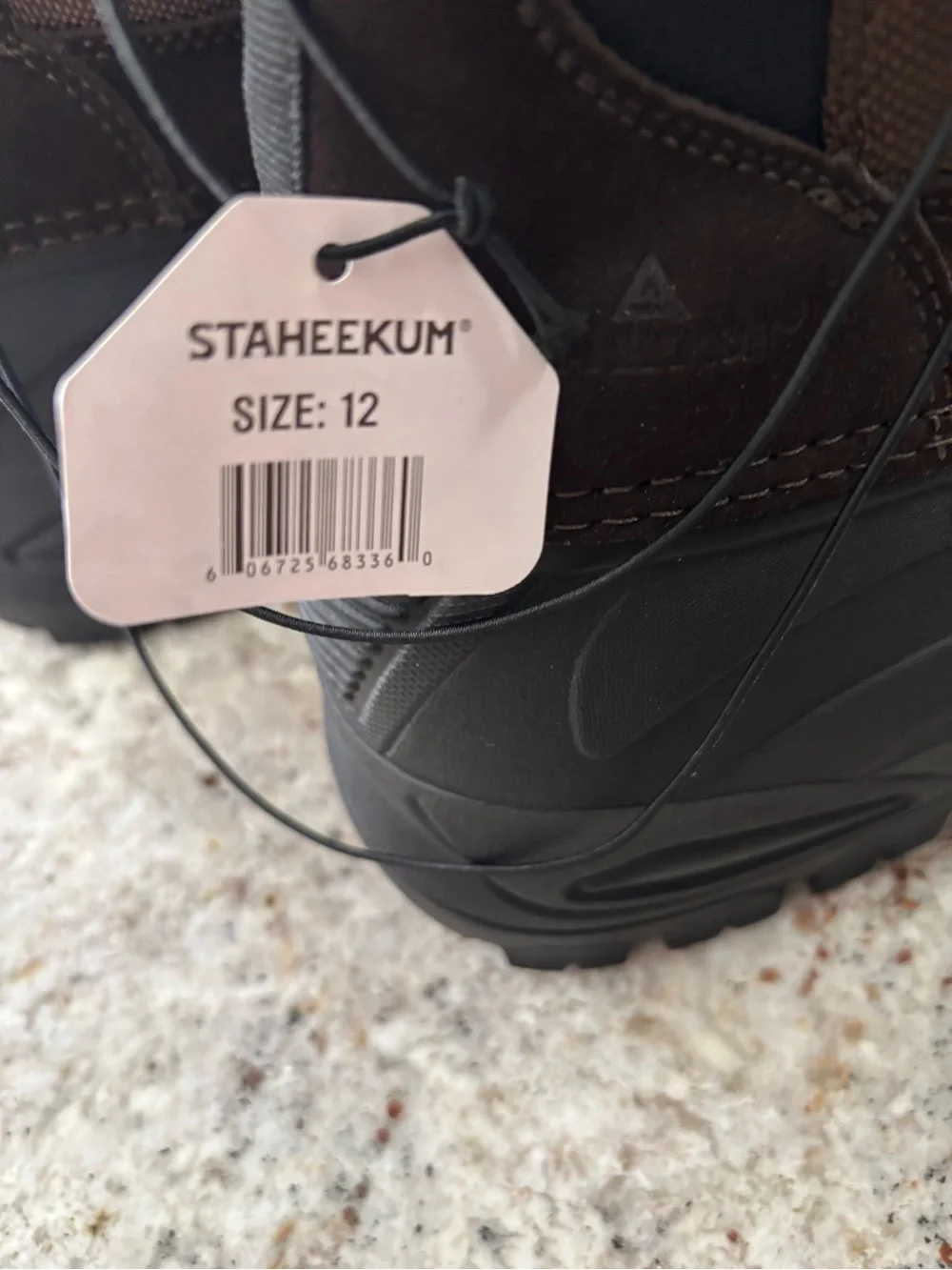 Men's Waterproof Brown and Black Winter Rain & Snow Boots